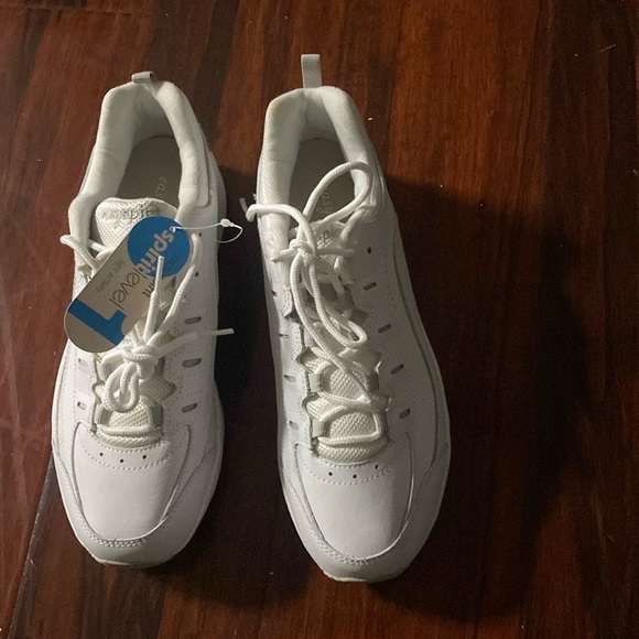 (1689) Easy Spirit Women's Romy Sneaker White silver glitter New 9 1/2 M - Picture 5 of 8